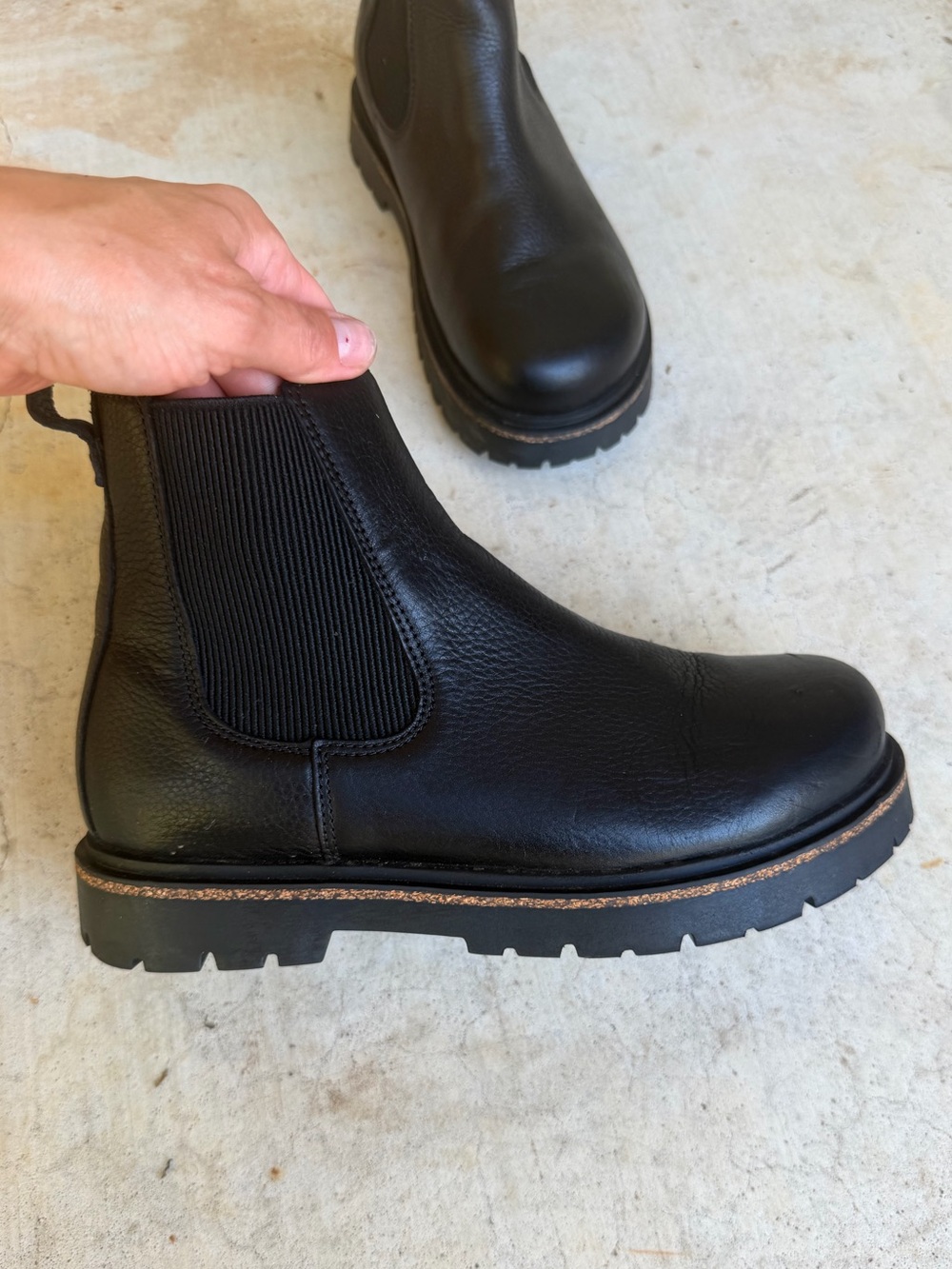Birkenstock 100% Leather 39 Black Boots